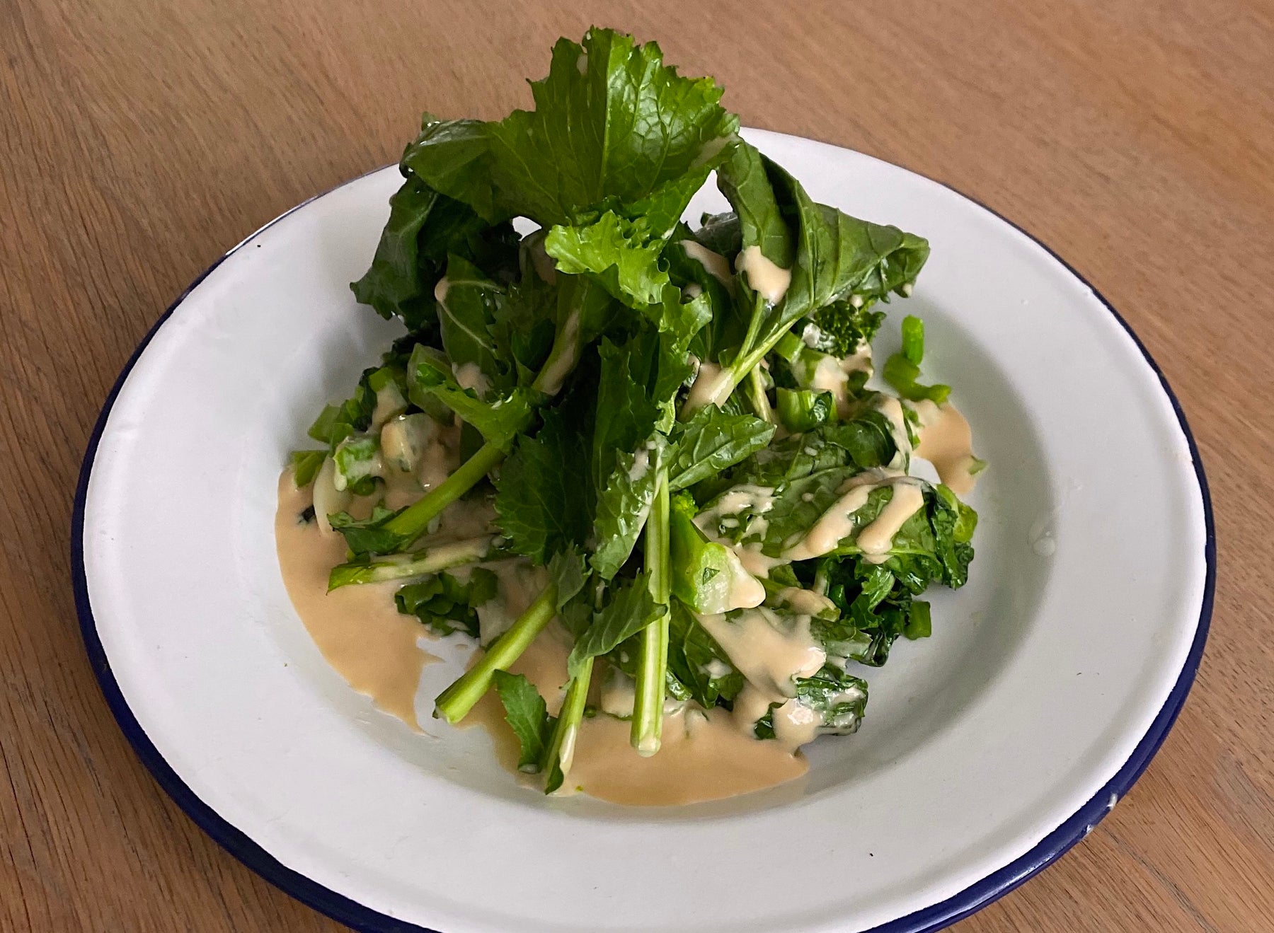 TRAVELS IN HONEY: Greens 'Gomaae' with Borage Honey