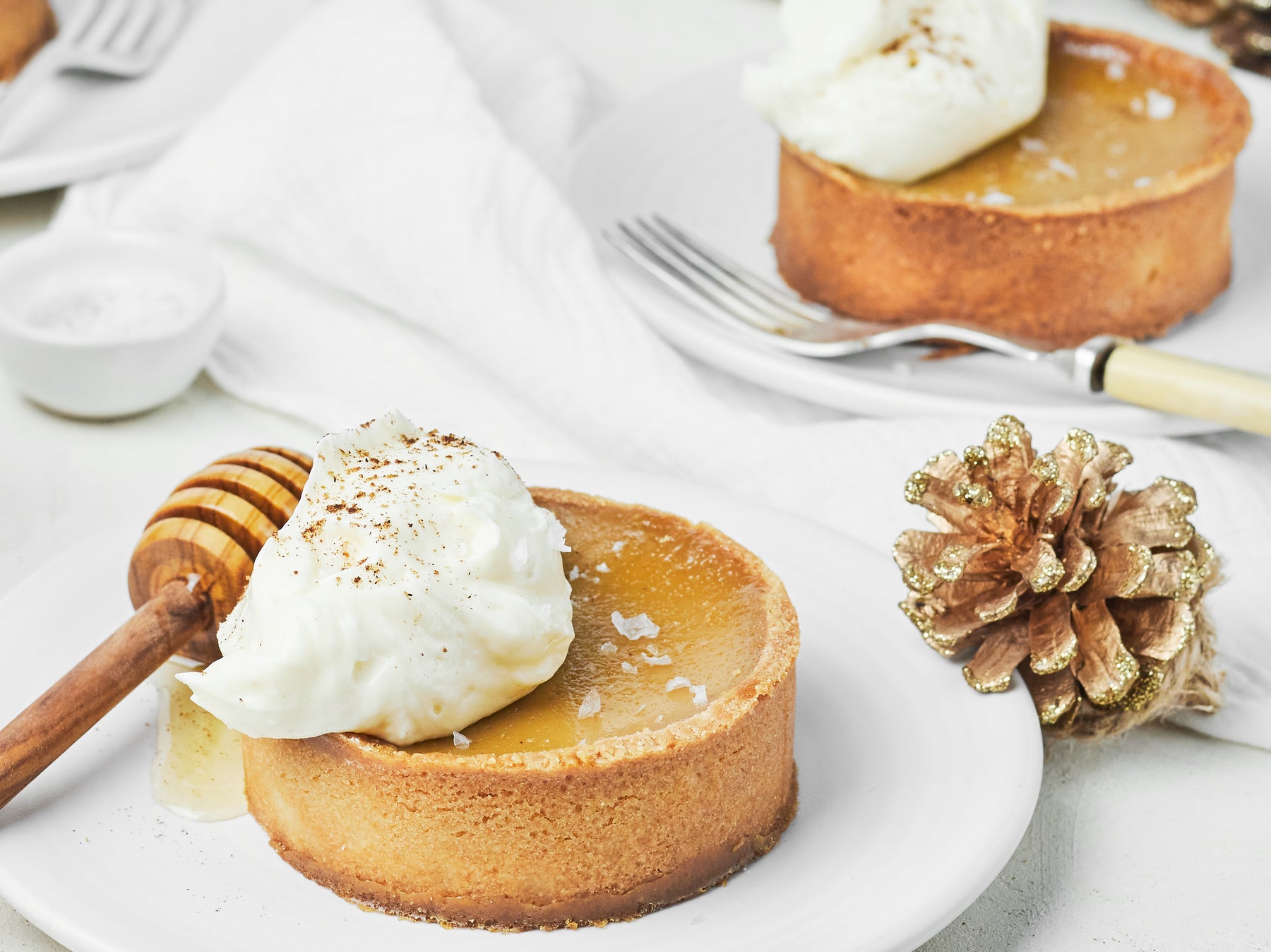 Honey & Muscovado Tartlets with Vanilla Mascarpone Cream
