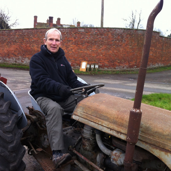 Steve's Dad John on uncle Dicky's tractor and