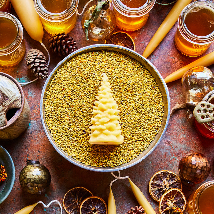 Gift Box: Two Beeswax Christmas Tree Candles