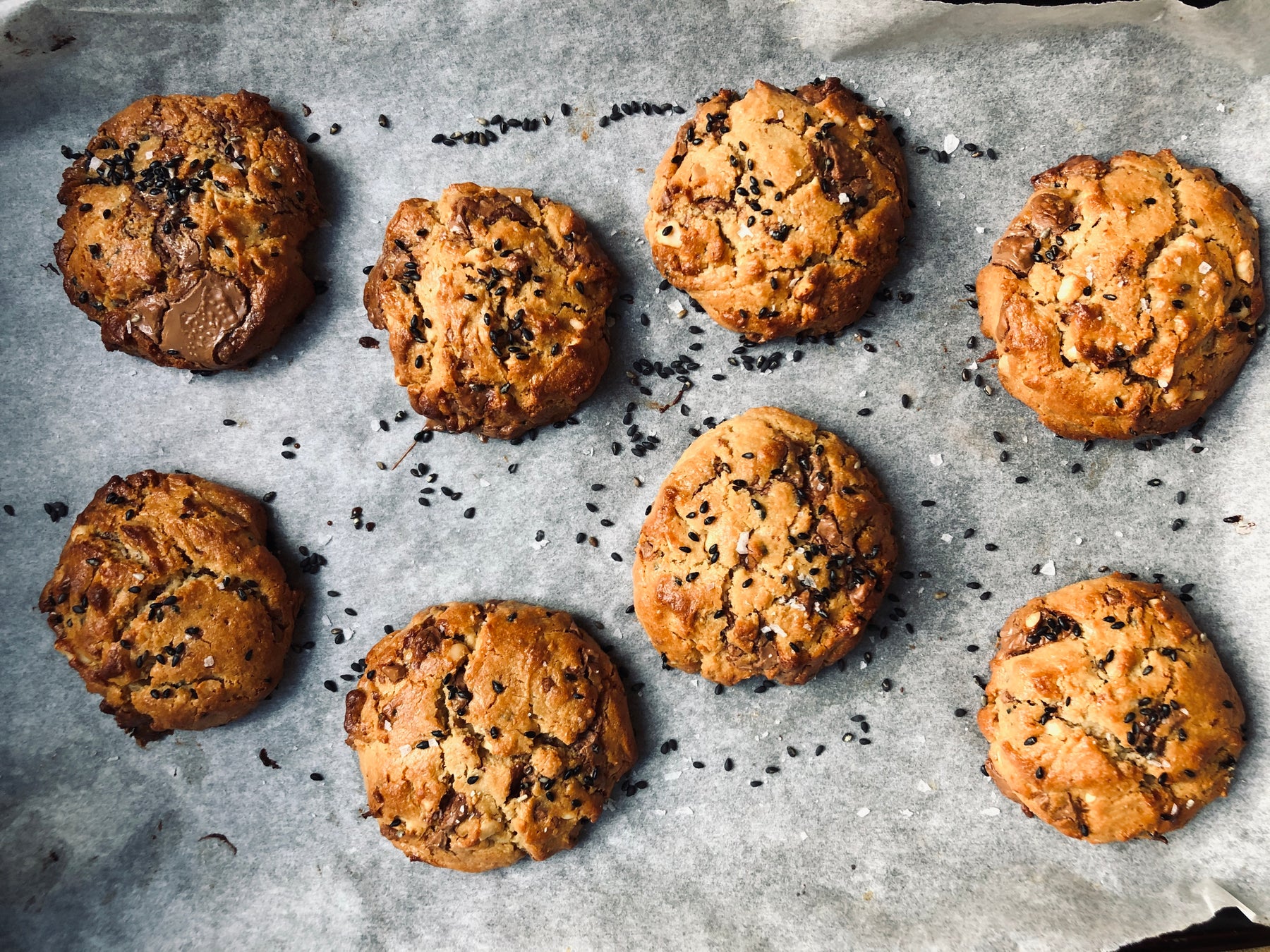 Honey, Tahini & Peanut Butter Chocolate Chip Cookie Recipe