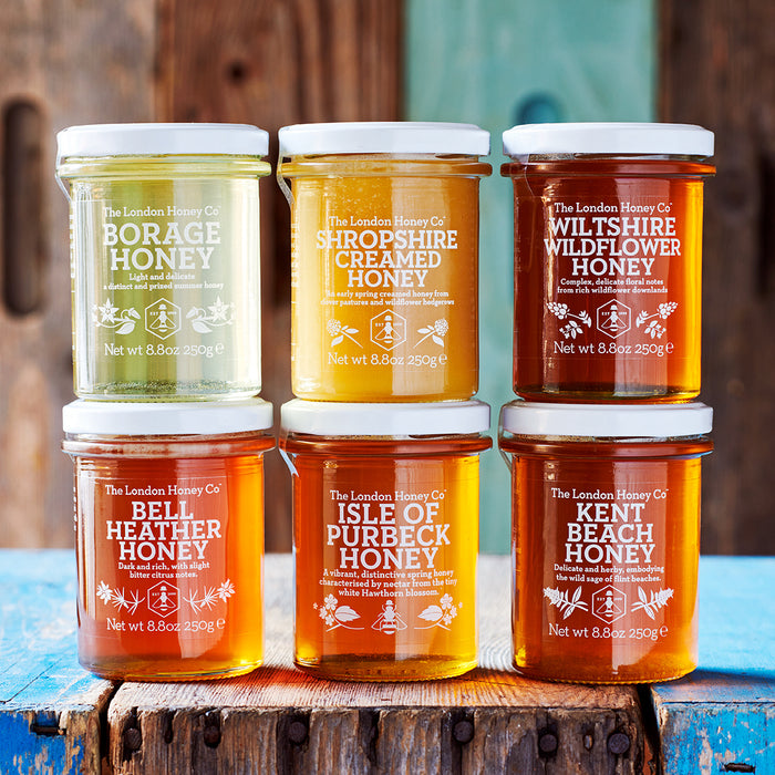 British Honey Hamper, 6 Jars, Pure & Natural Honey