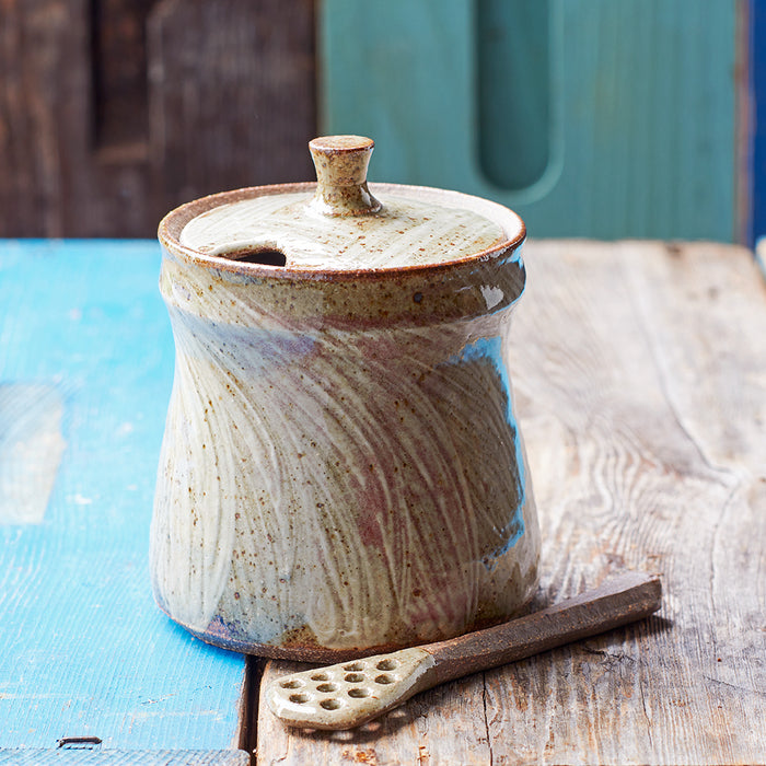 Stoneware Honey Pot