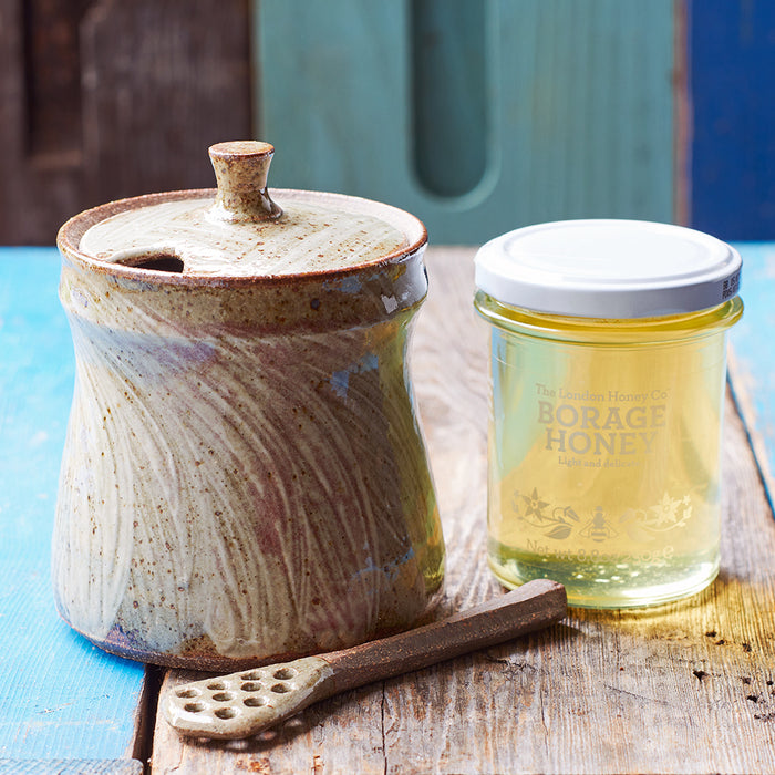 Stoneware Honey Pot