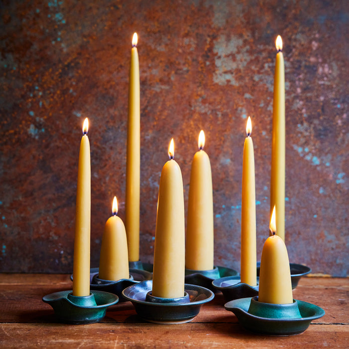 CANDLEHOLDERS GIFT HAMPER - GREEN STUMPY