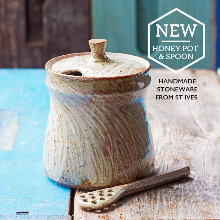 Stoneware Honey Pot